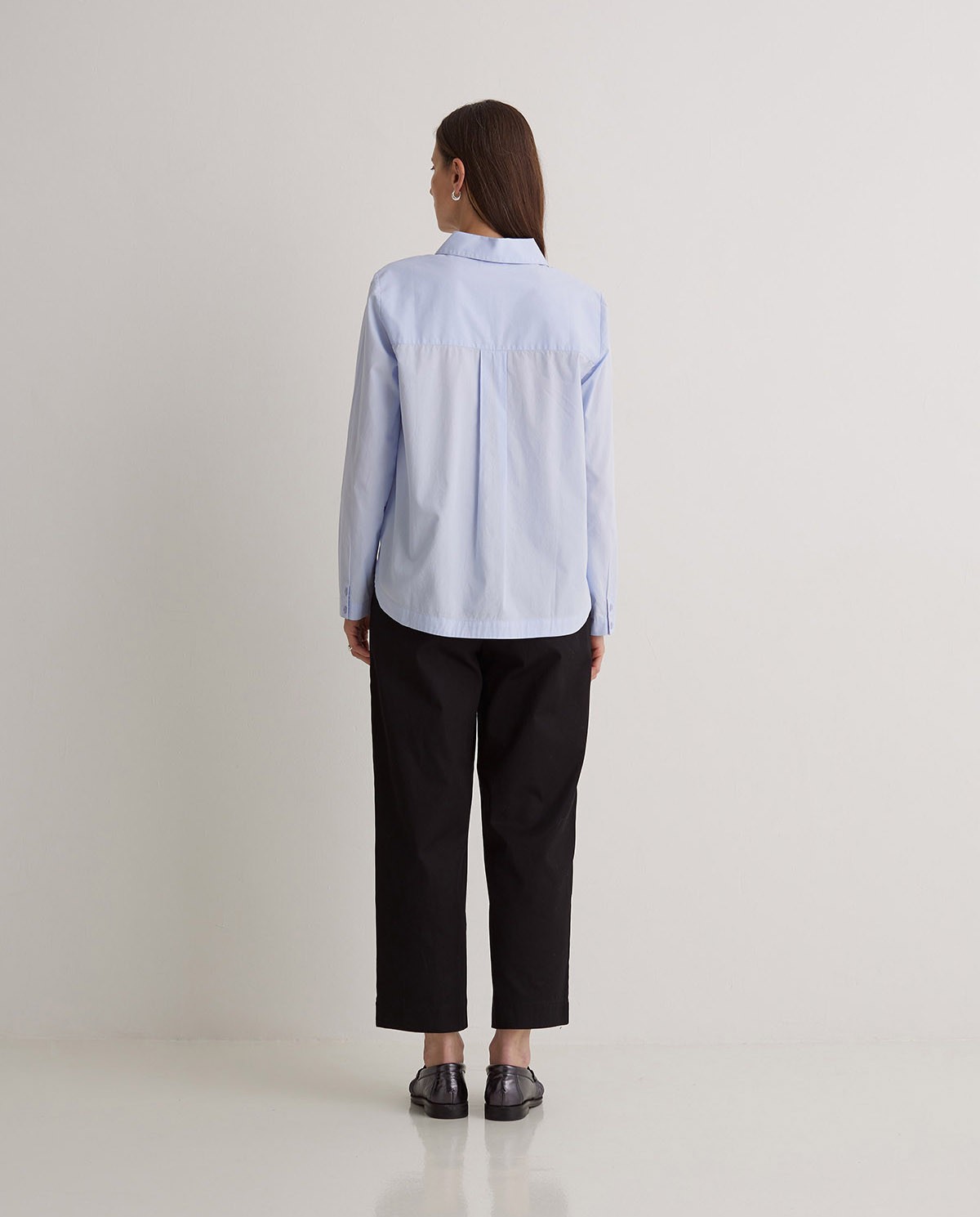 Camisa popelín 100% algodón orgánico azul claro - Camisa de popelín <strong>100% algodón orgánico 6
