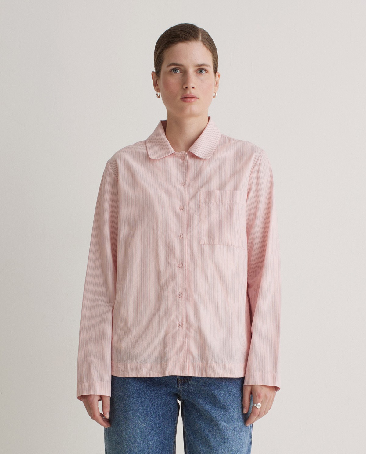Camisa popelín 100% algodón orgánico rosa - Camisa de popelín <strong>100% algodón orgánico 3