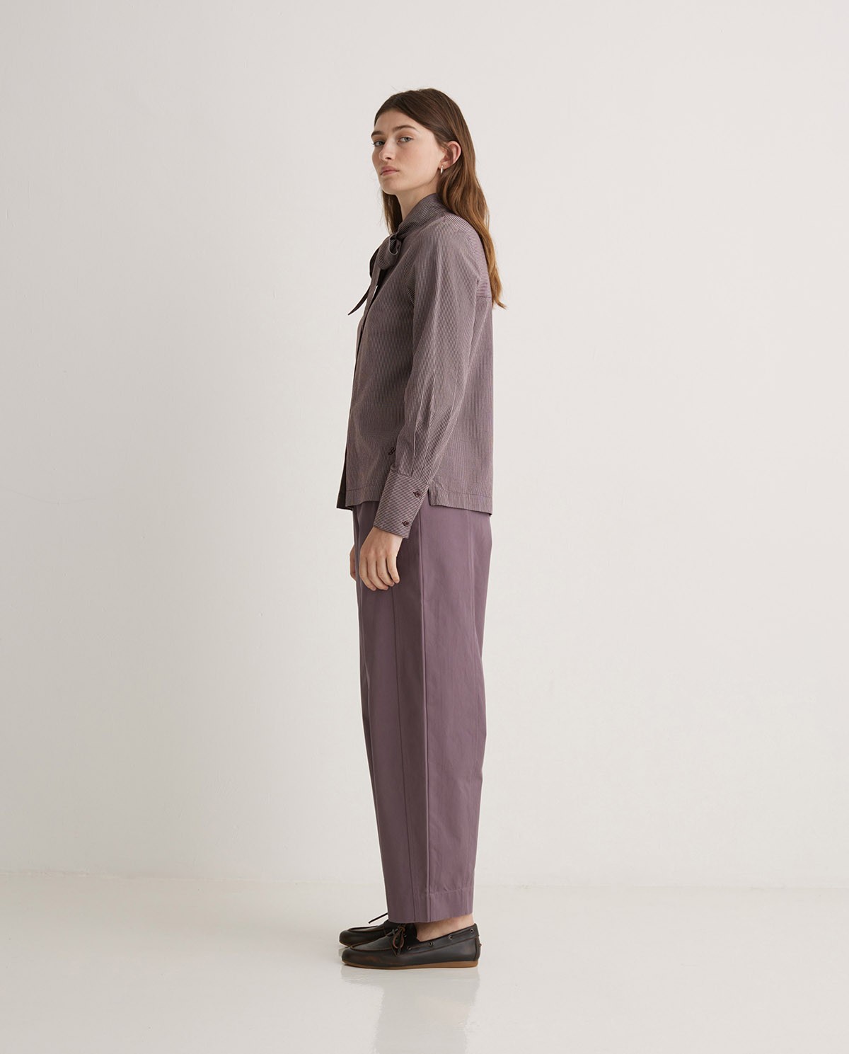 Blusa de cuadros 100% algodón marrón - Blusa 100% algodón 5