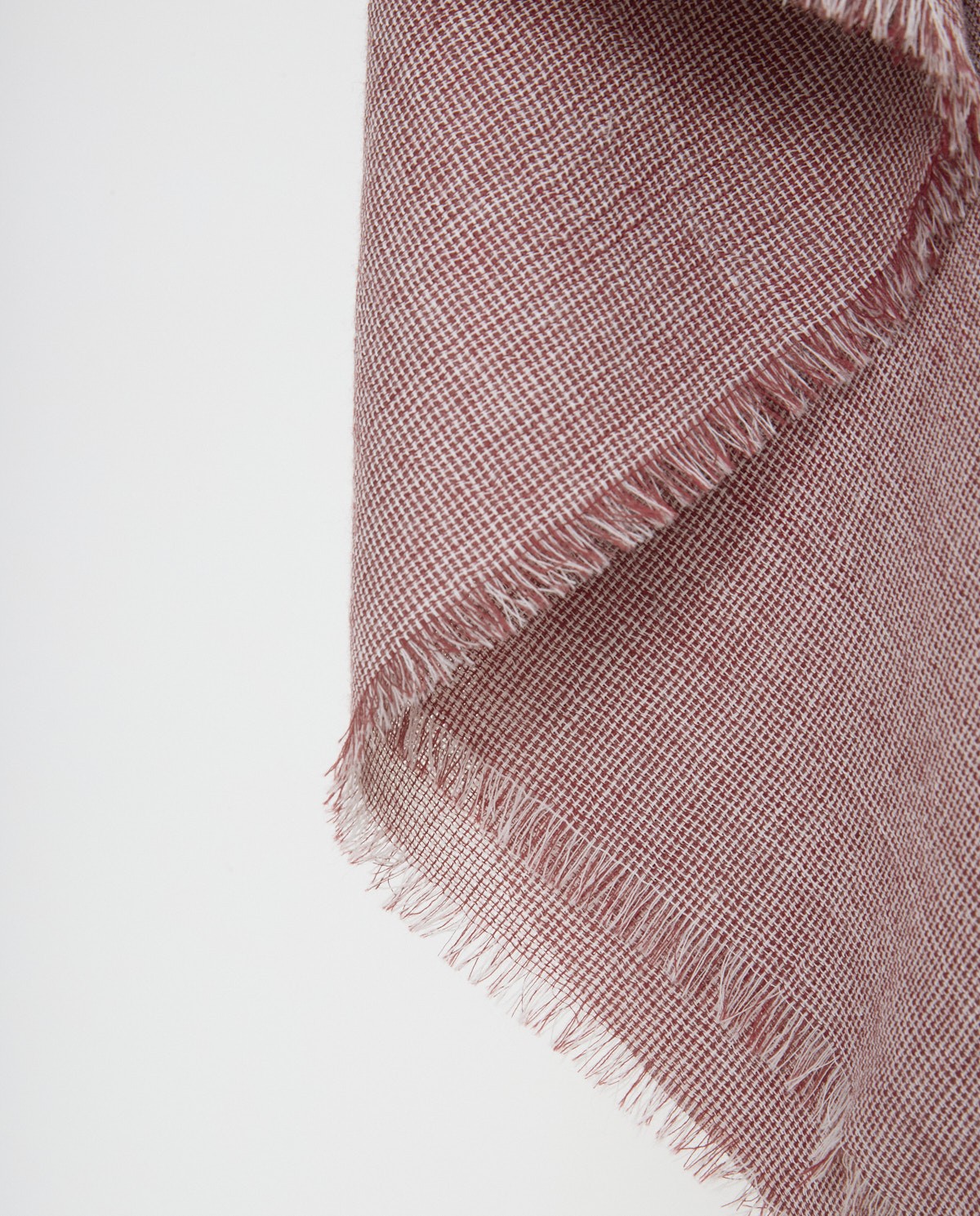 100% wool scarf with mini burgundy checks - Scarf made with 100% wool 3