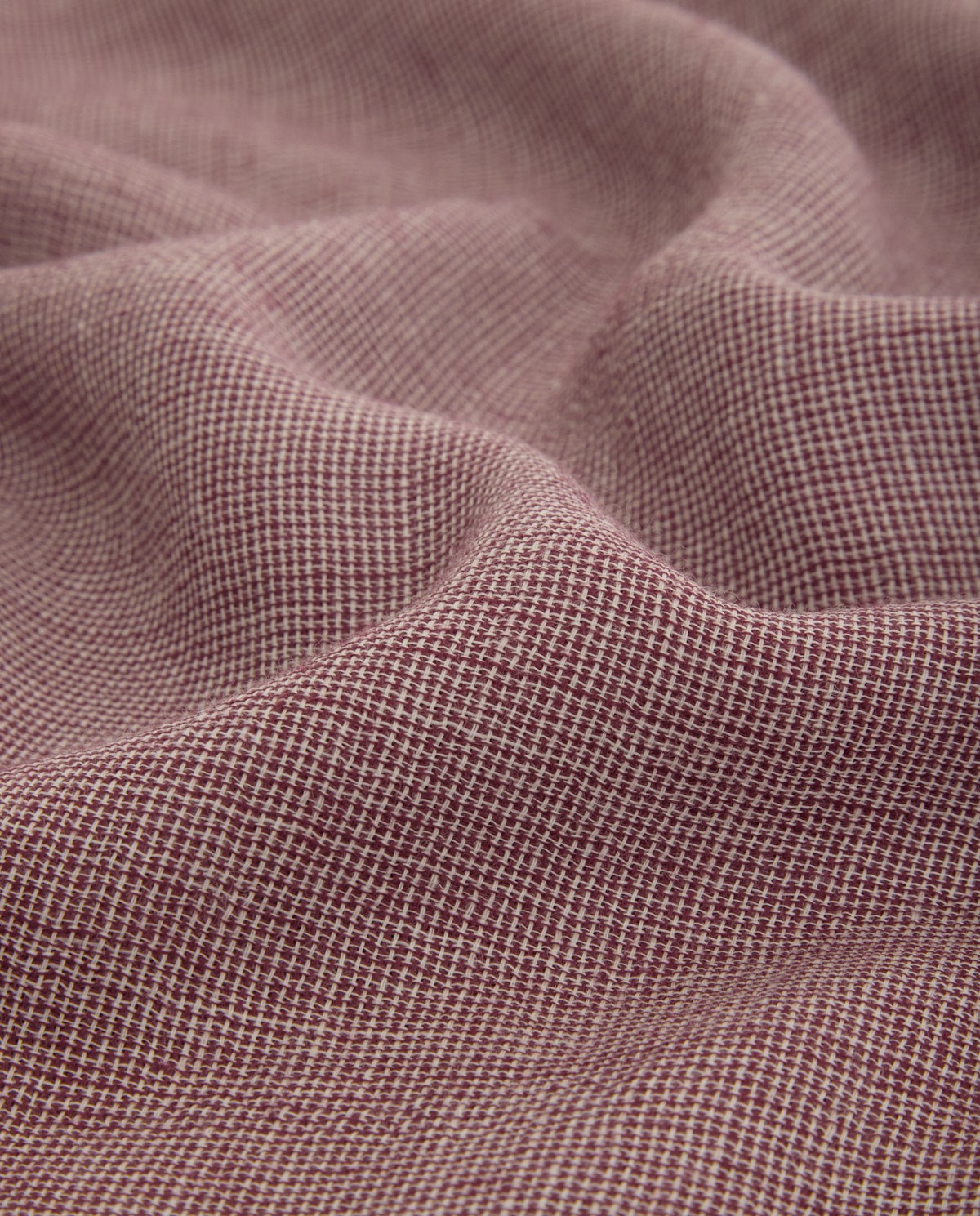 Burgundy 100% wool foulard with mini checks woman Yerse - Front view