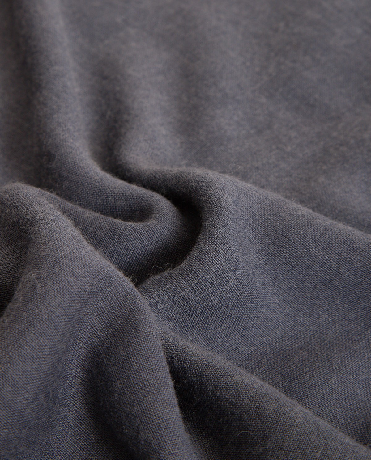 Écharpe en laine mélangée effet effiloché anthracite - Écharpe plissée 1