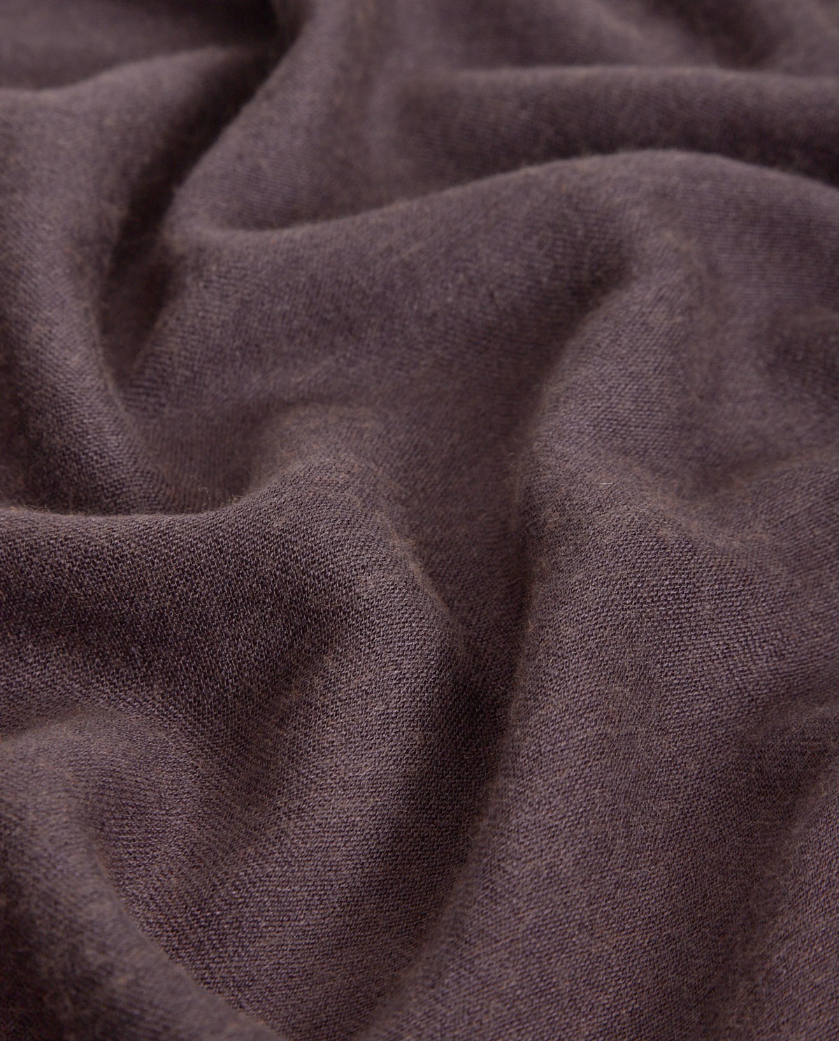 Écharpe effet effiloché en laine mélangée aubergine - Écharpe plissée 1