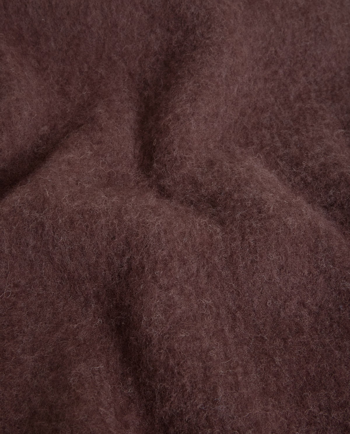 Chocolate wool-blend maxi scarf with fringe woman Yerse - Front view 2