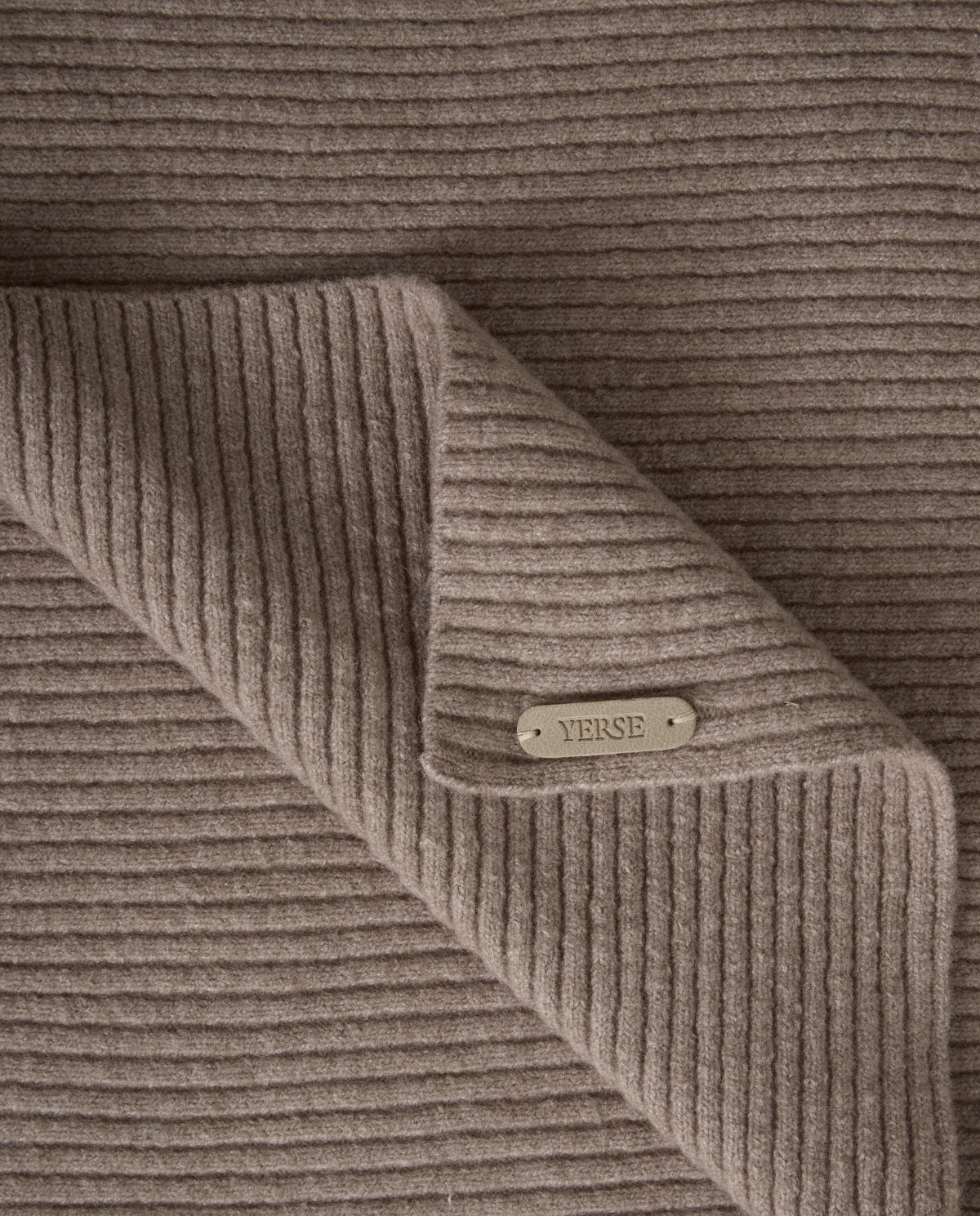 Écharpe en tricot de coton mélangé marron - Écharpe tricot 3