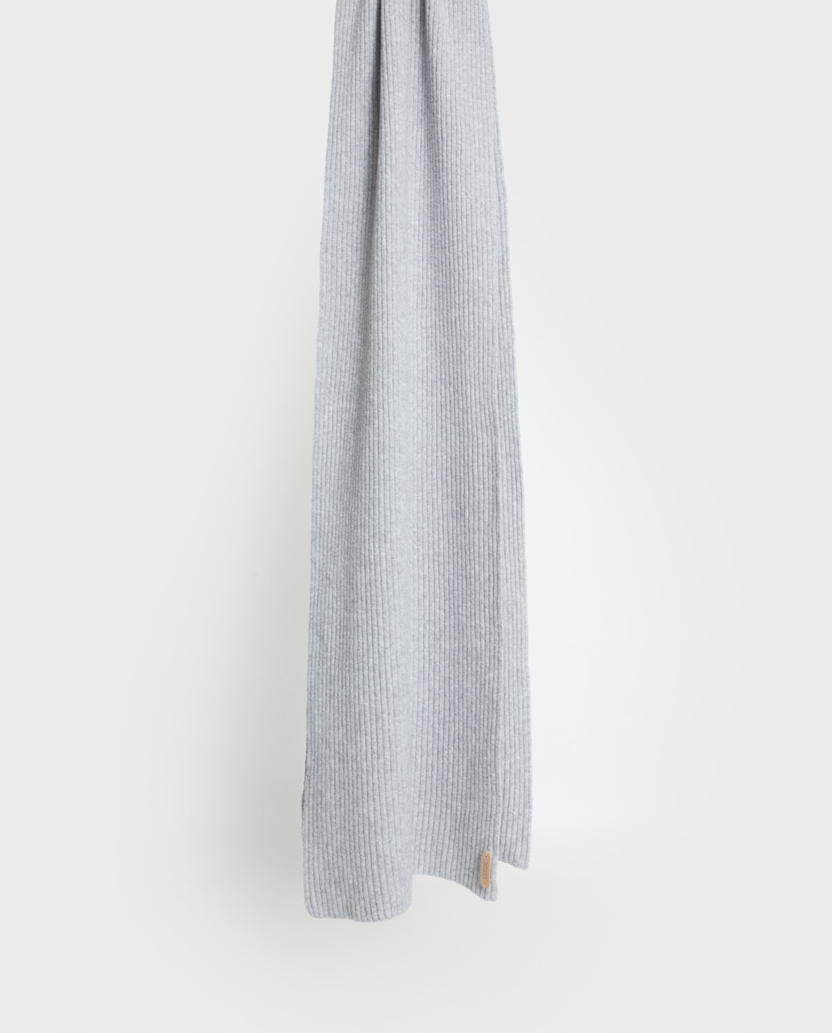 Écharpe en tricot de coton mélangé gris - Écharpe tricotée