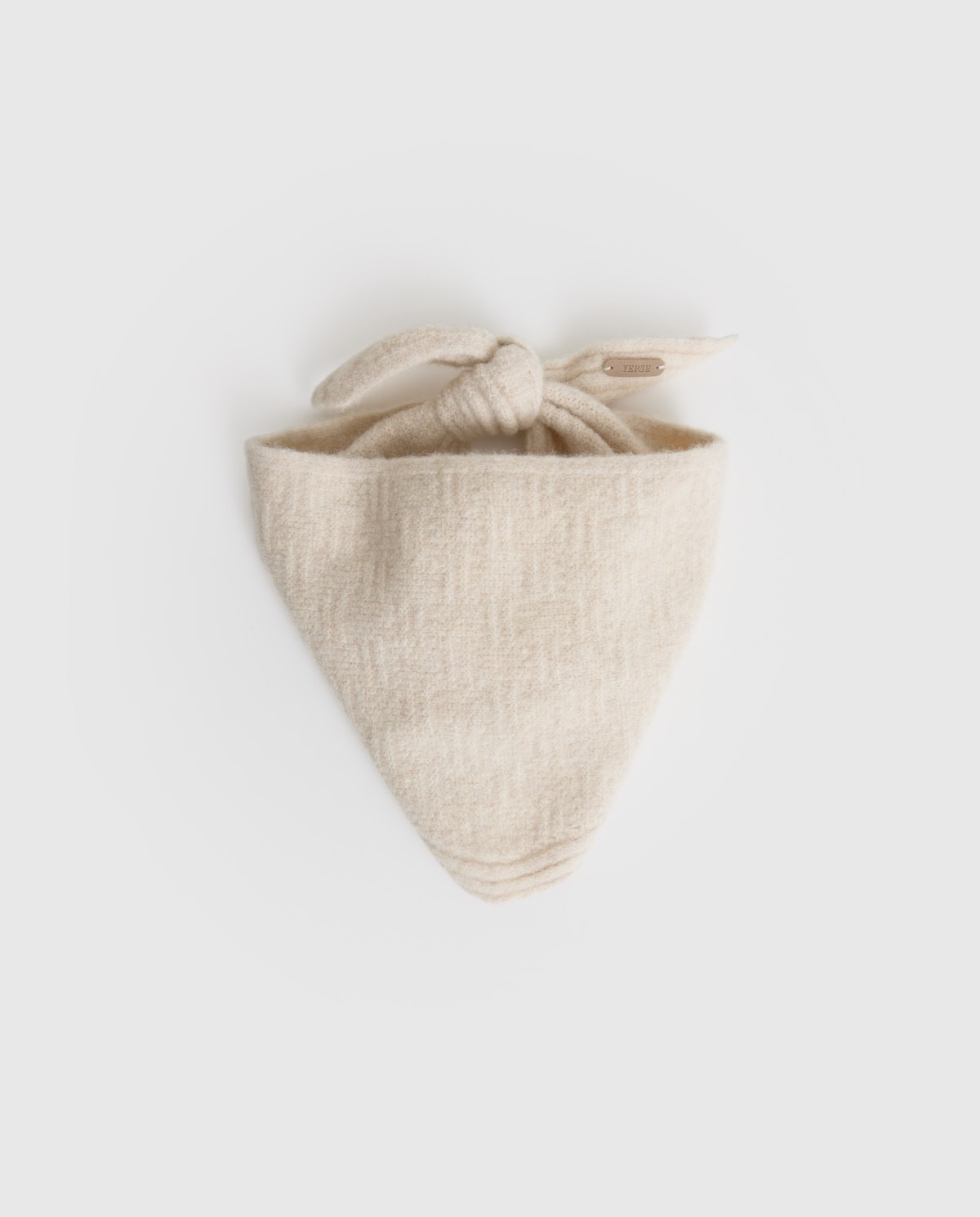 Raw wool and alpaca blend knitted scarf - Knitted bandana 2