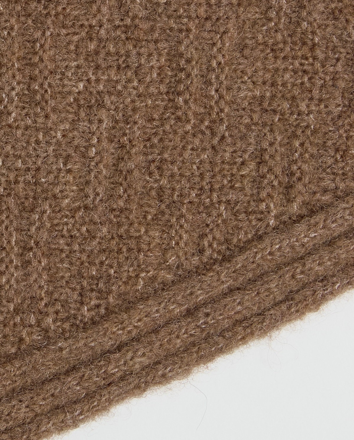 Camel alpaca-wool blend tricot bandana