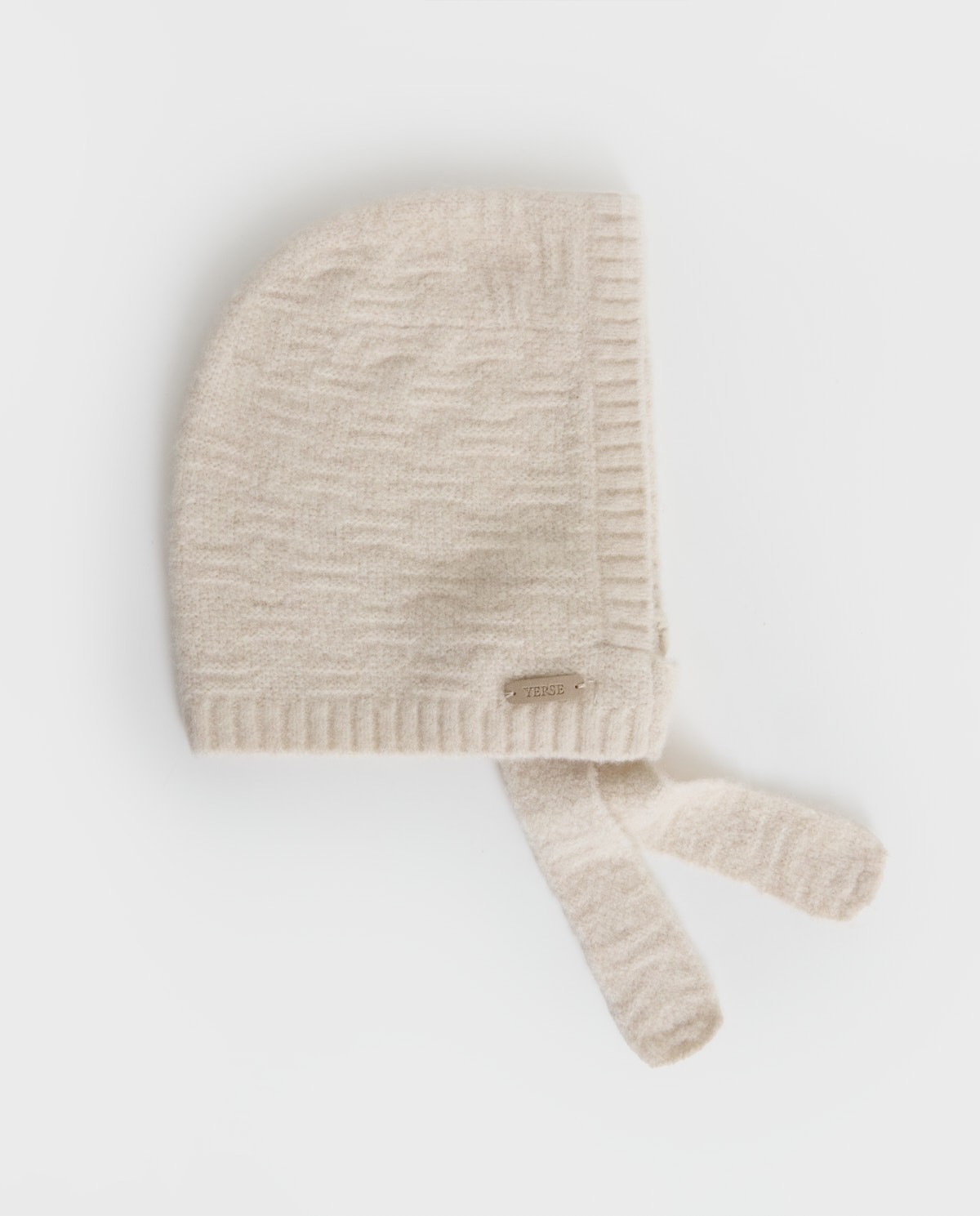 Ecru wool-blend balaclava woman Yerse - Front view 2