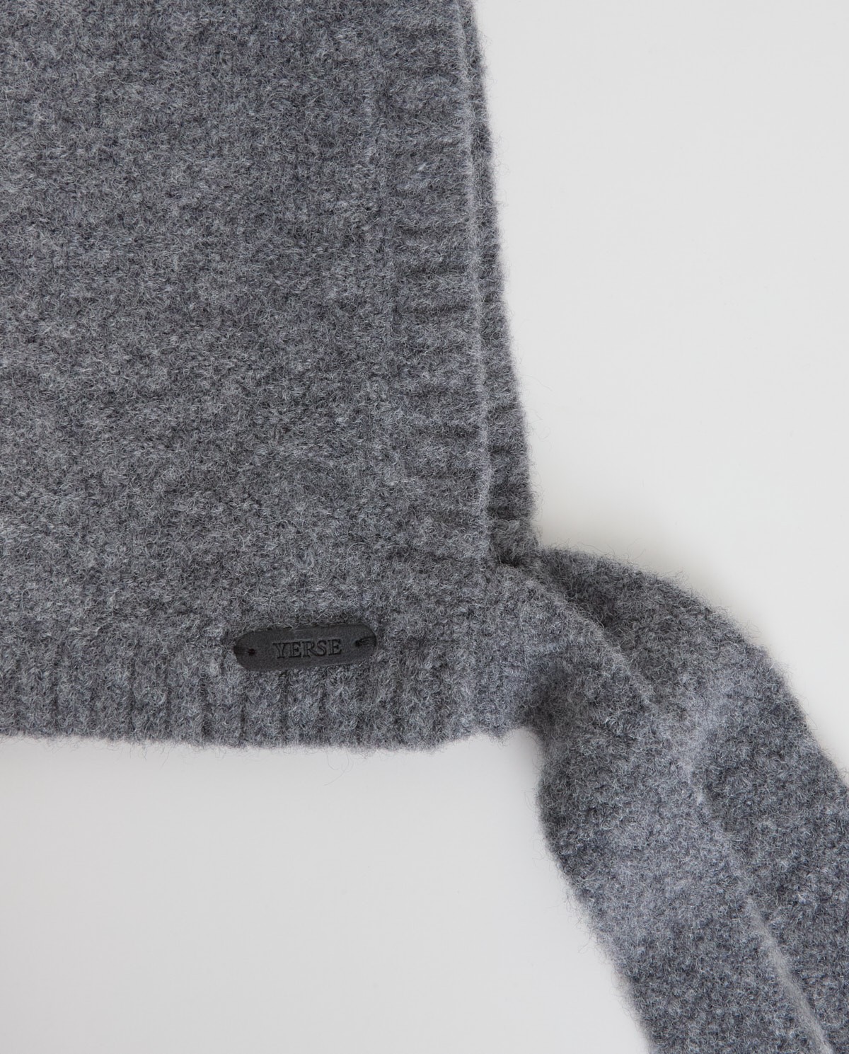 Grey wool-blend balaclava woman Yerse - Front view 1