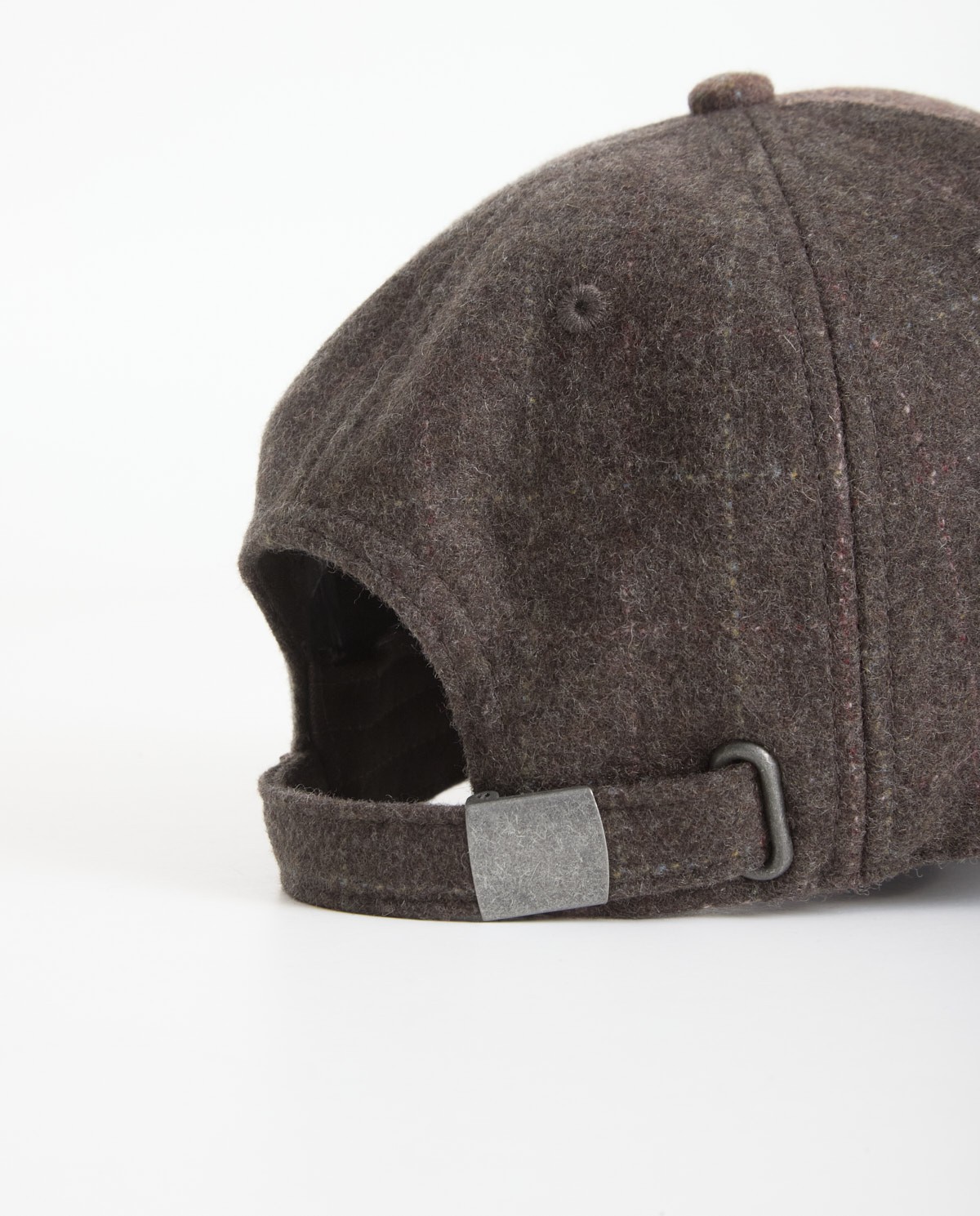 Brown corduroy and flannel hat
