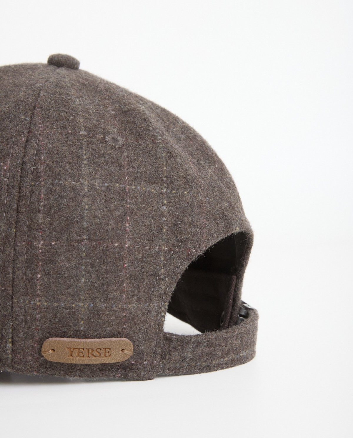 Brown corduroy and flannel hat