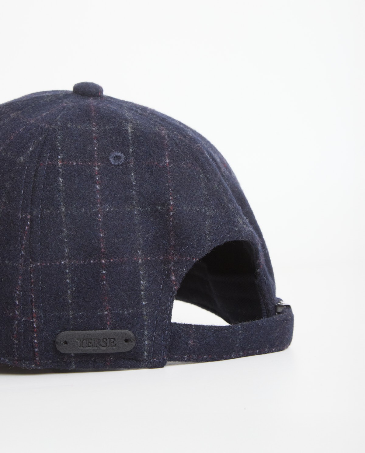 Navy-blue corduroy and flannel hat