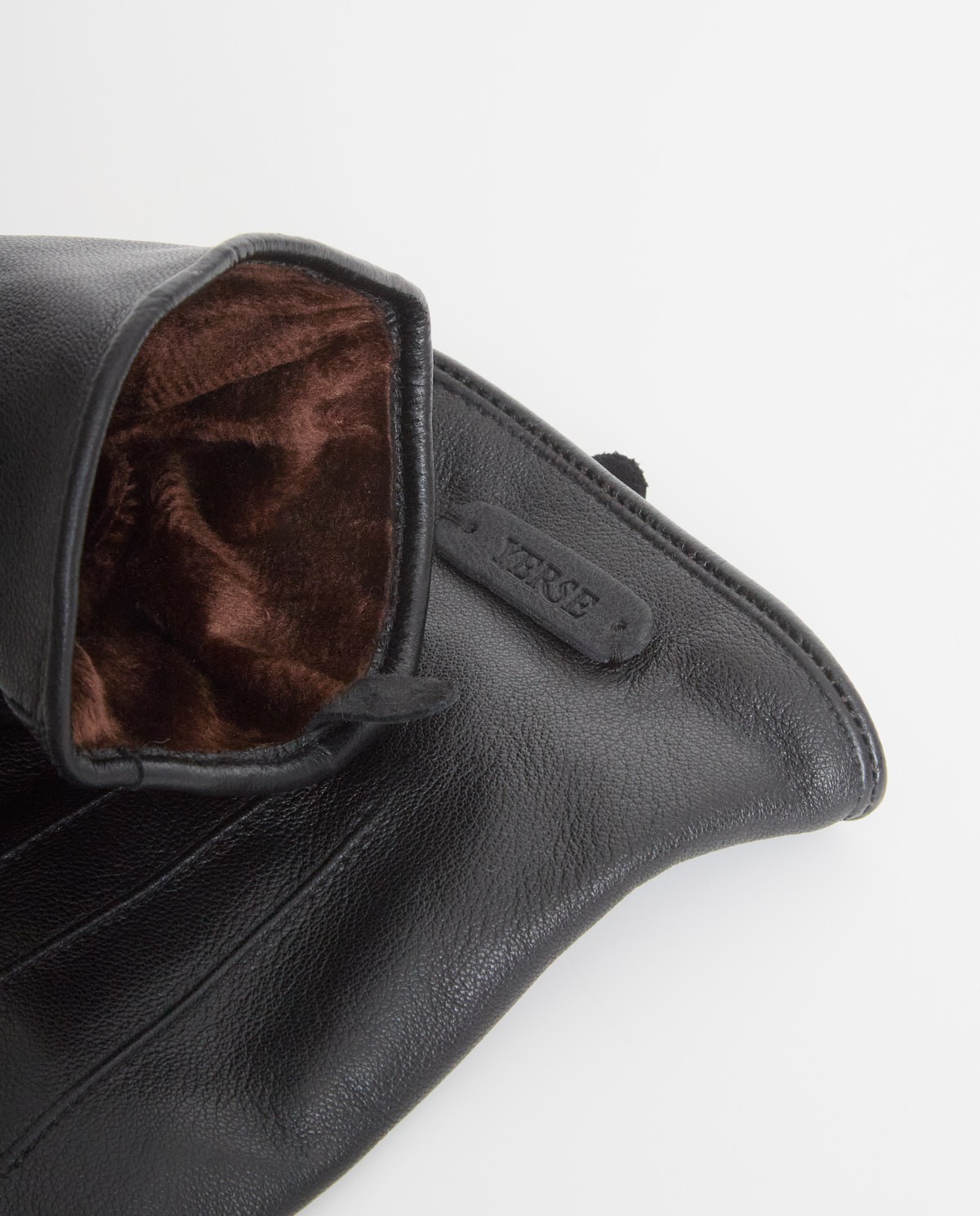 Guants 100 % pell negre dona Yerse - Detall vista frontal 2