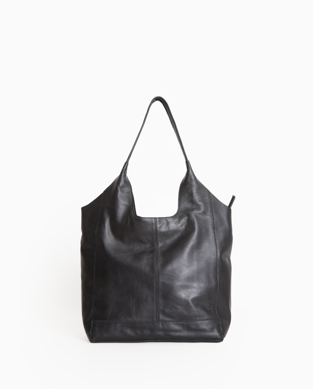 Sac hobo en cuir noir avec fermeture éclair - Sac hobo en cuir 3