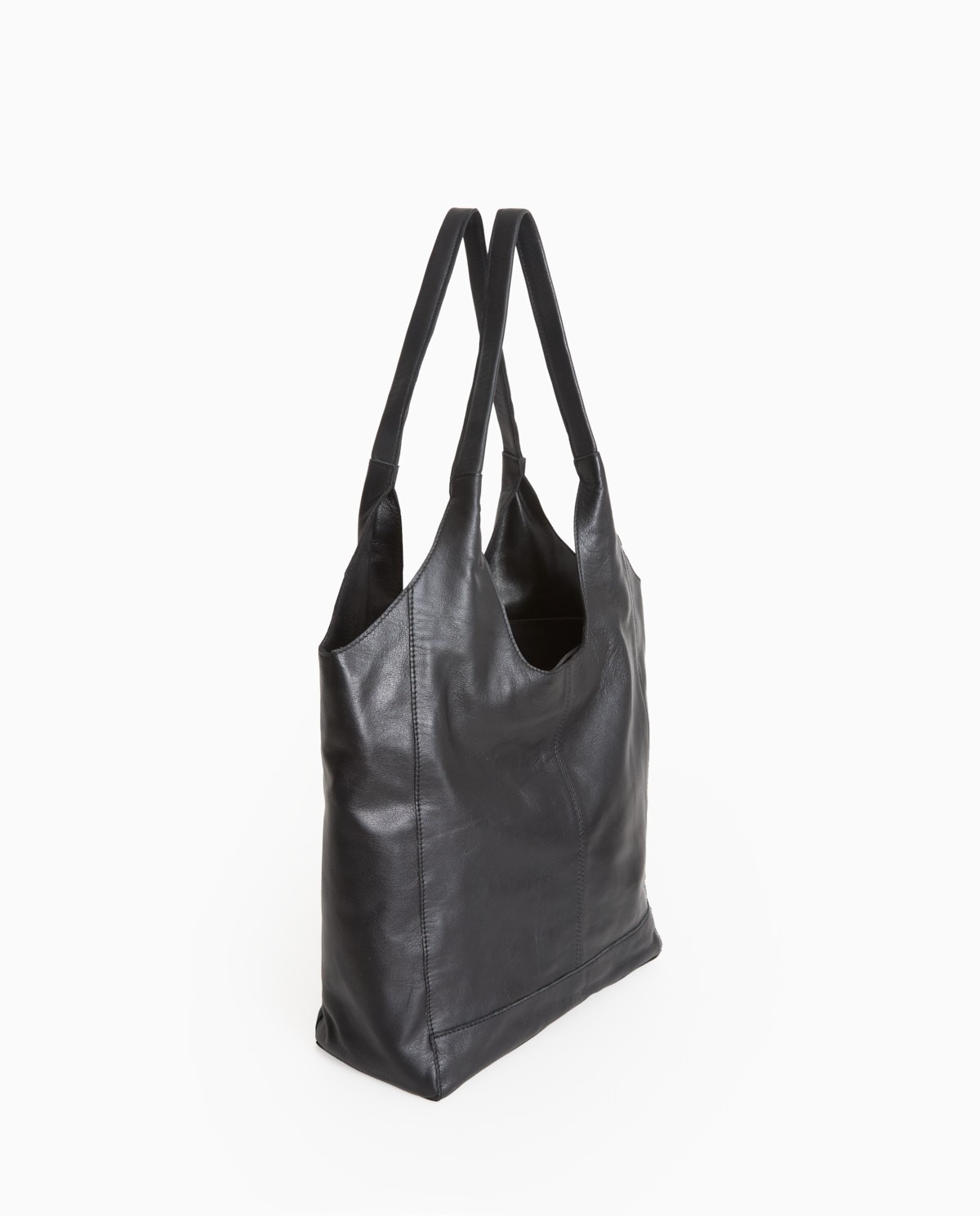 Sac hobo en cuir noir avec fermeture éclair - Sac hobo en cuir 4