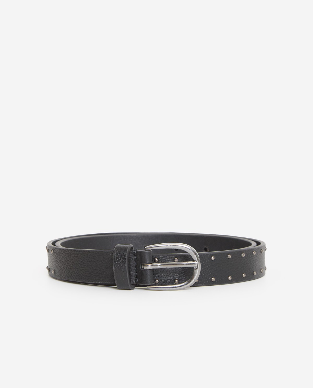 Black studded leather belt - Studded belt 1