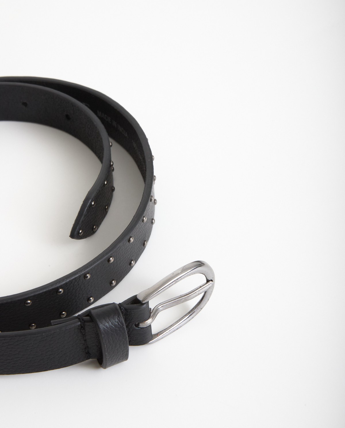 Black studded leather belt - Studded belt 2