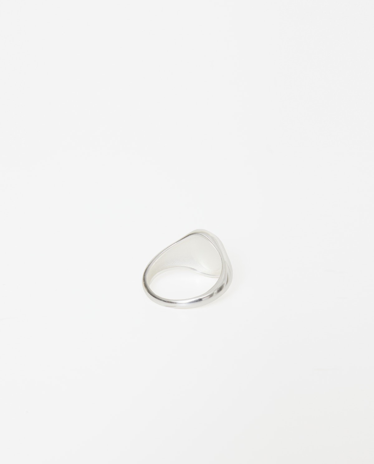 Silver-finish signet-style ring in brass 3