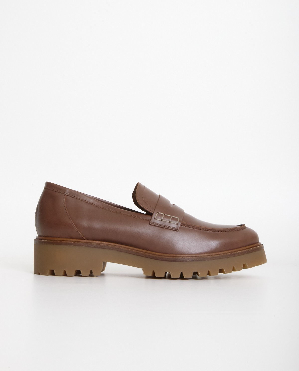 Mocassins en cuir camel