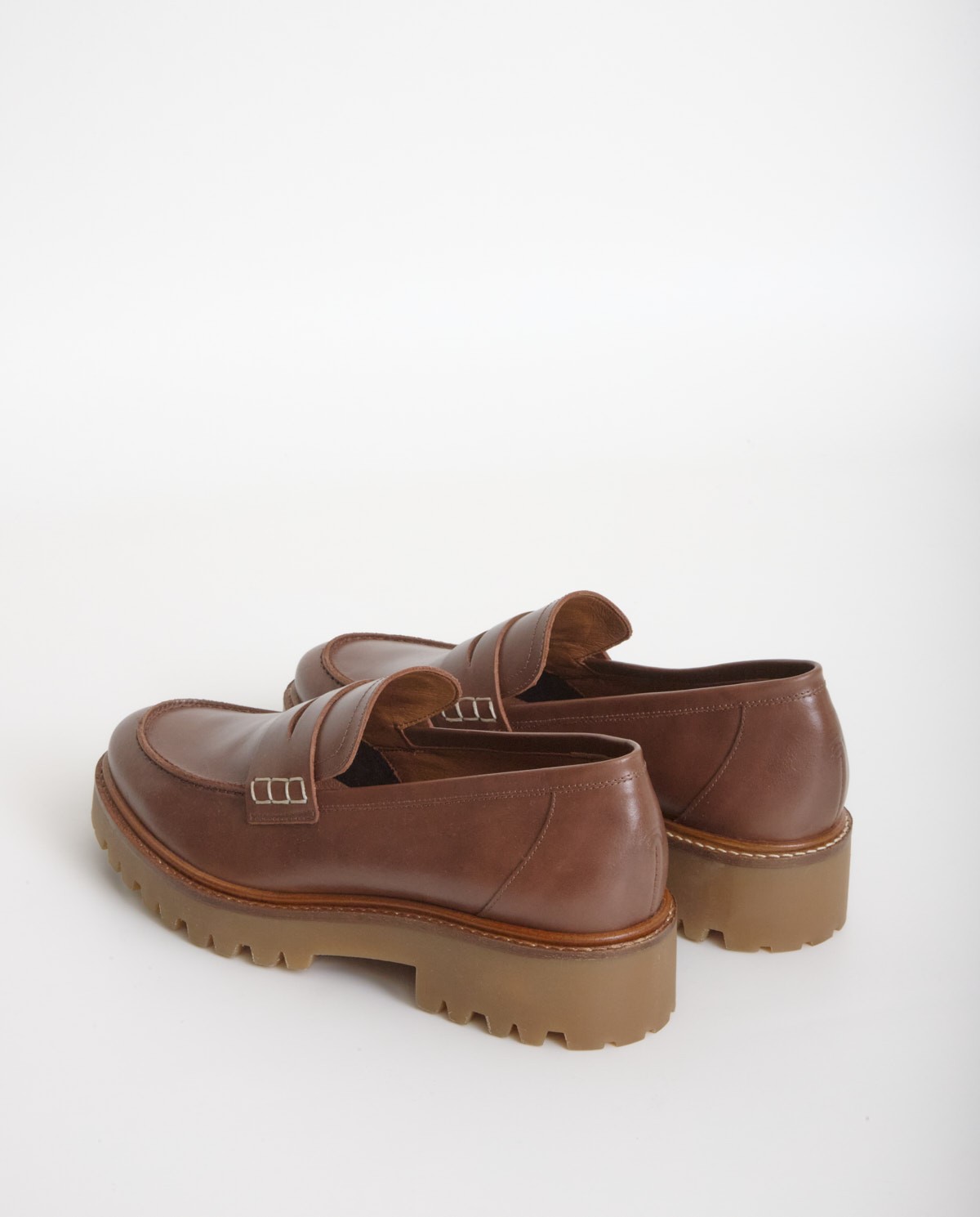 Mocassins en cuir camel 2
