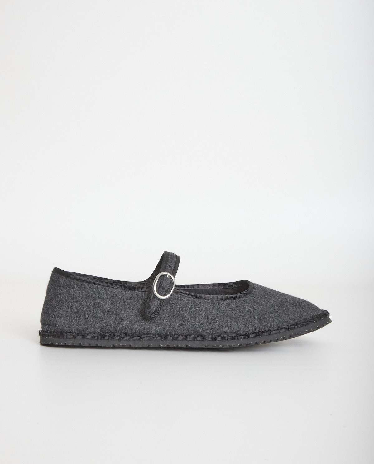 Ballerines en tissu de coton gris