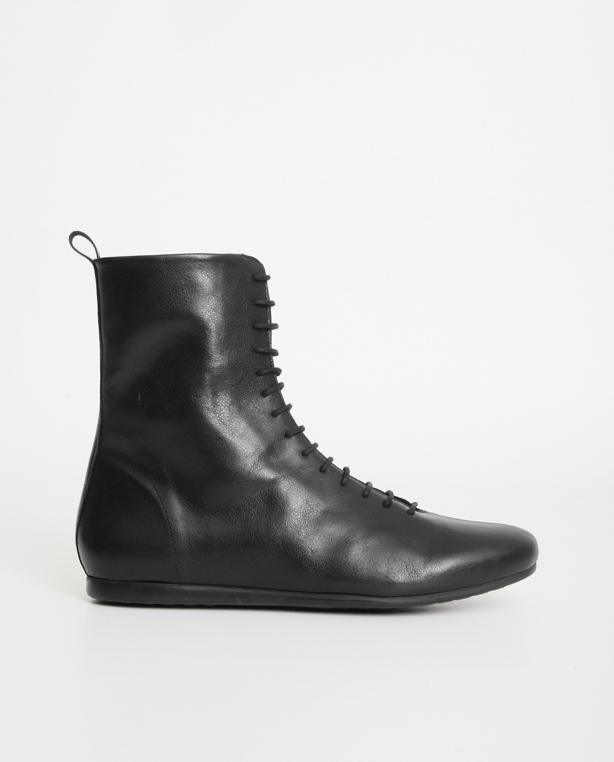Bota de piel media caña negro - Bota de media caña 1