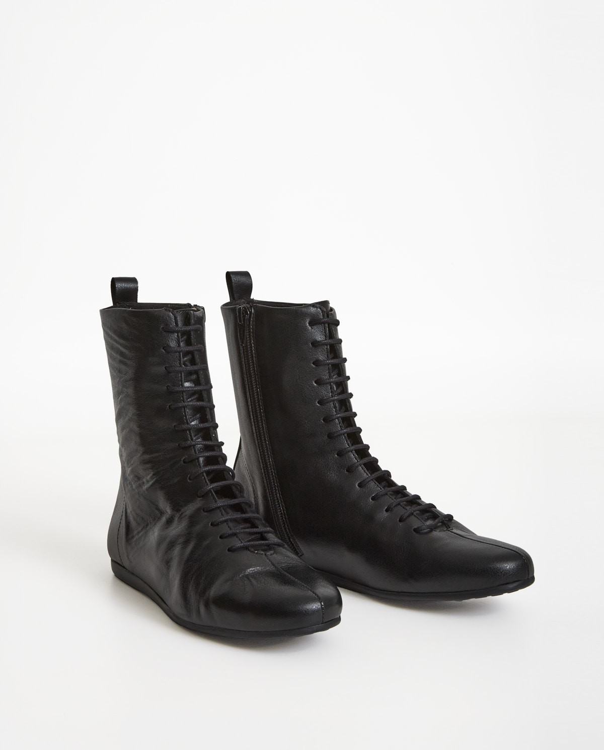 Leather boxing boots black woman Yerse - Front view 1