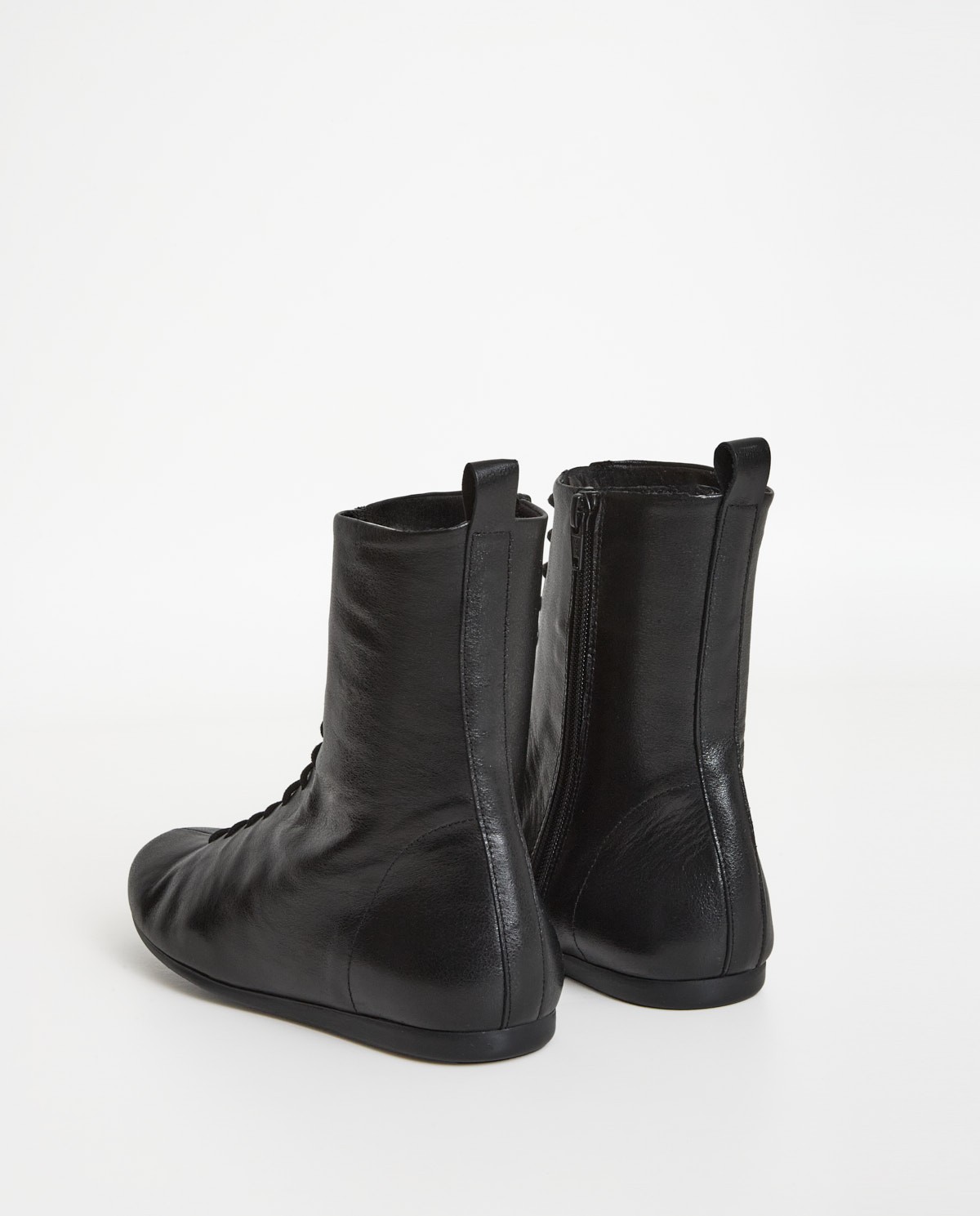 Leather boxing boots black woman Yerse - Front view 2