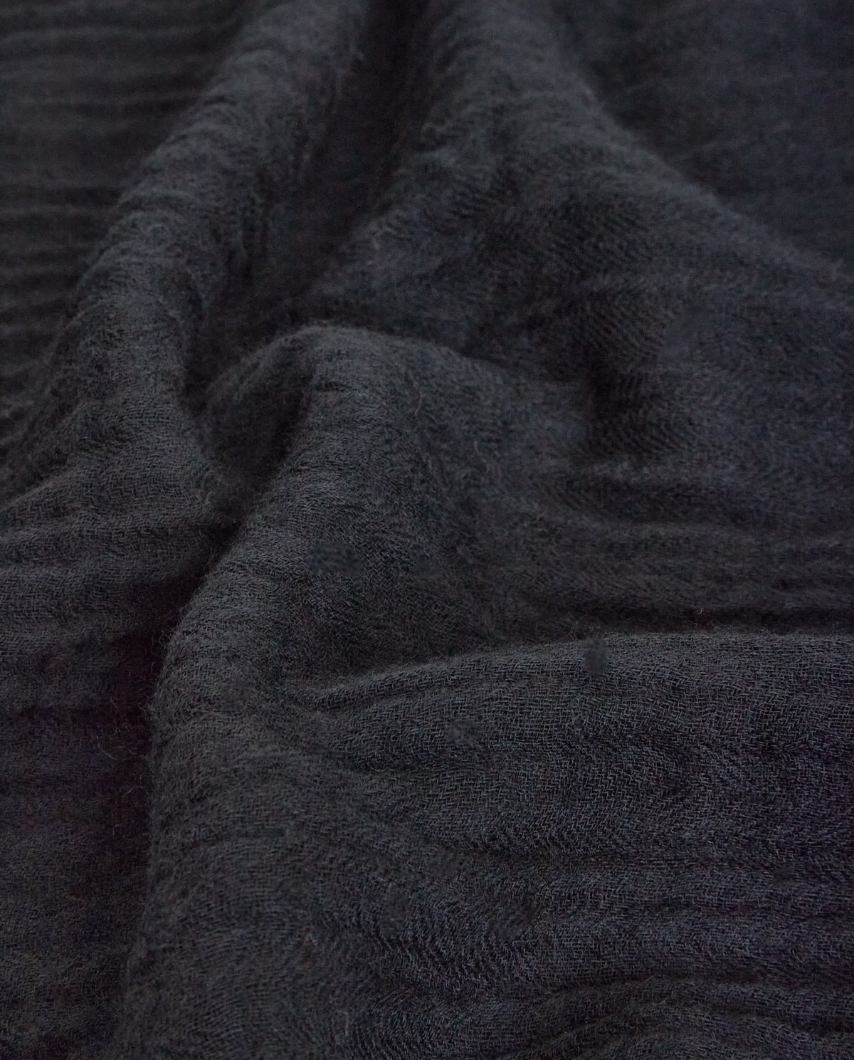 Black 100% wool soft foulard