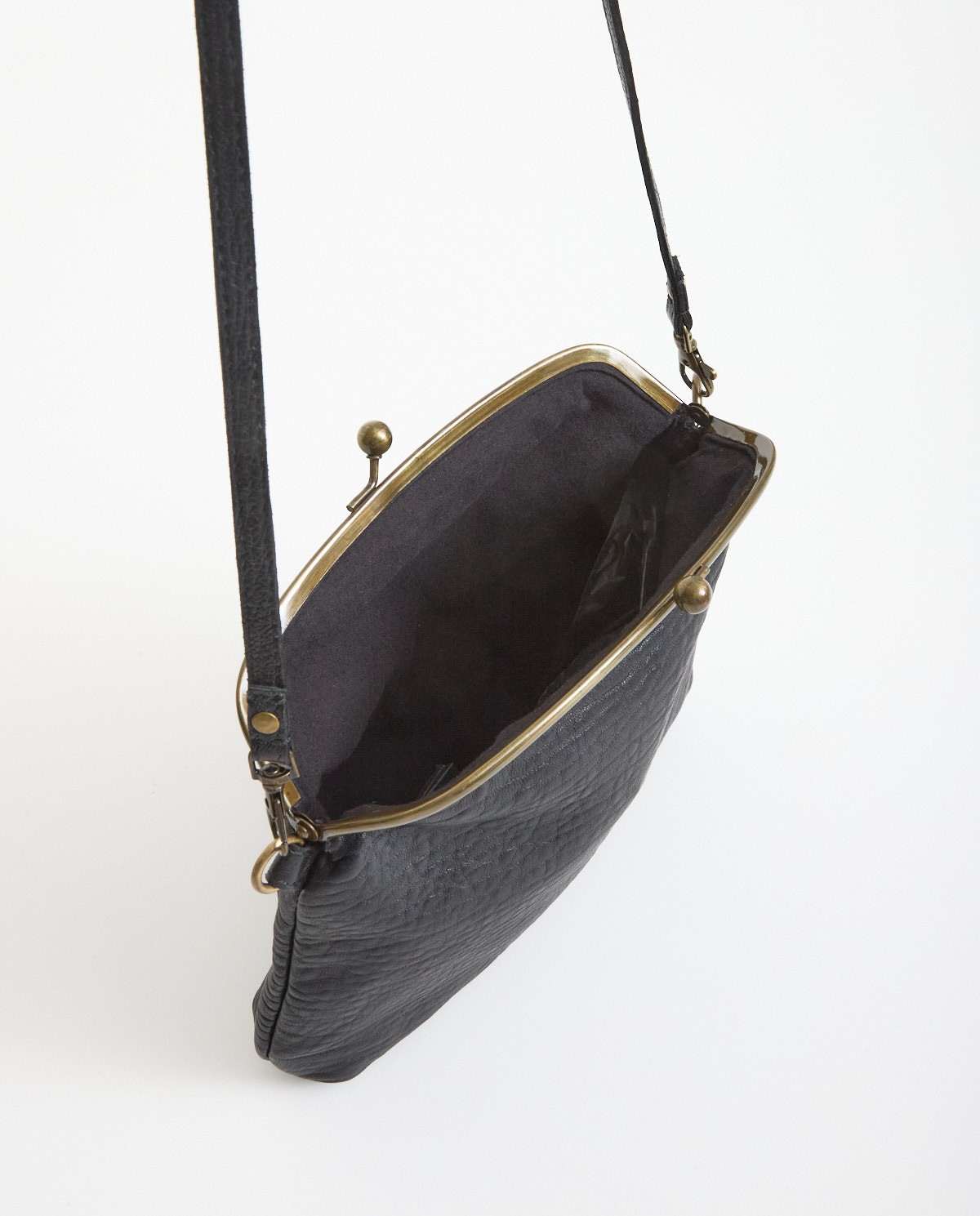 Bolso monedero piel 100% negro - Bolso monedero piel 100% 1
