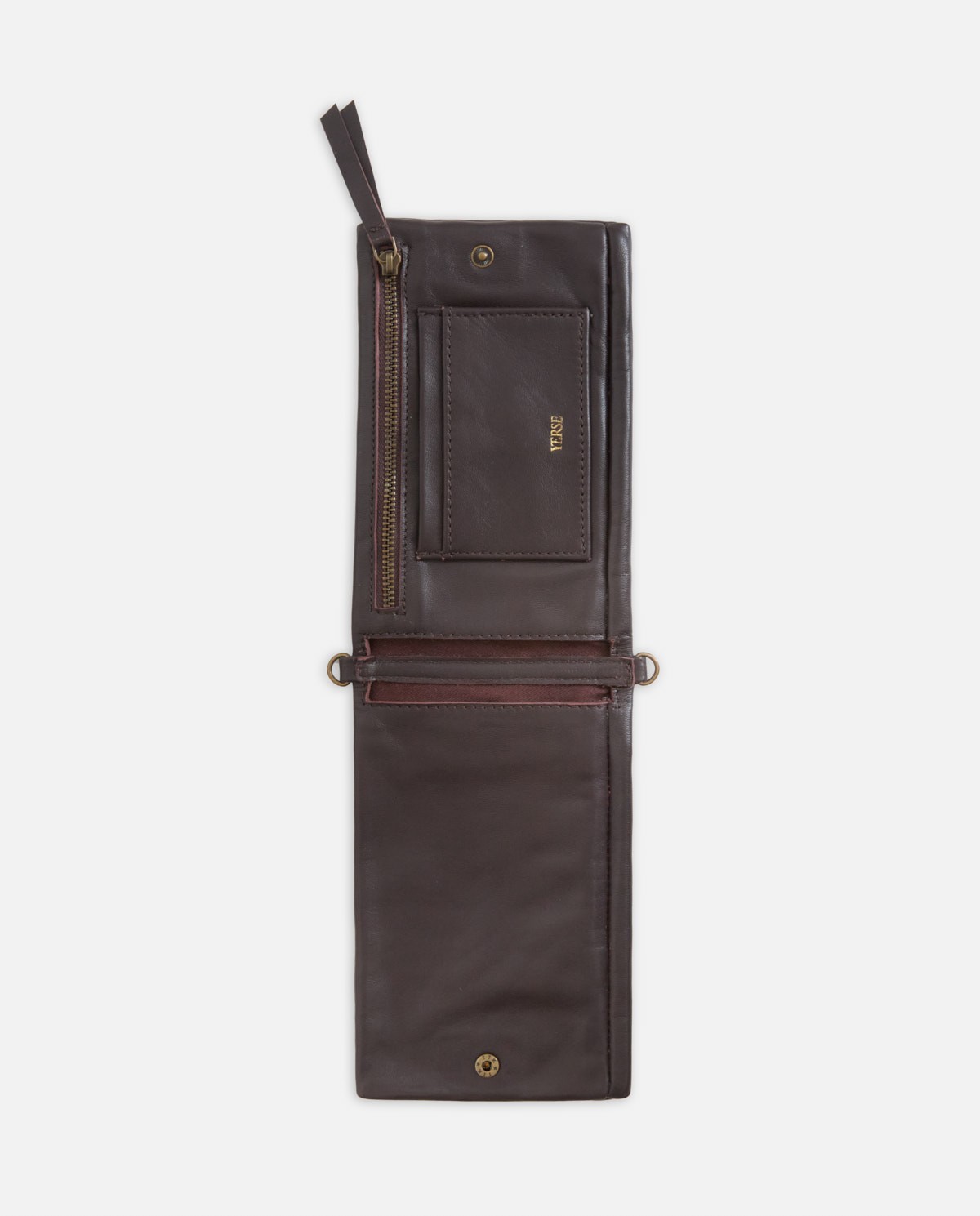 Bolso porta móvil piel 100% chocolate - Bolso porta móvil piel 100% 3