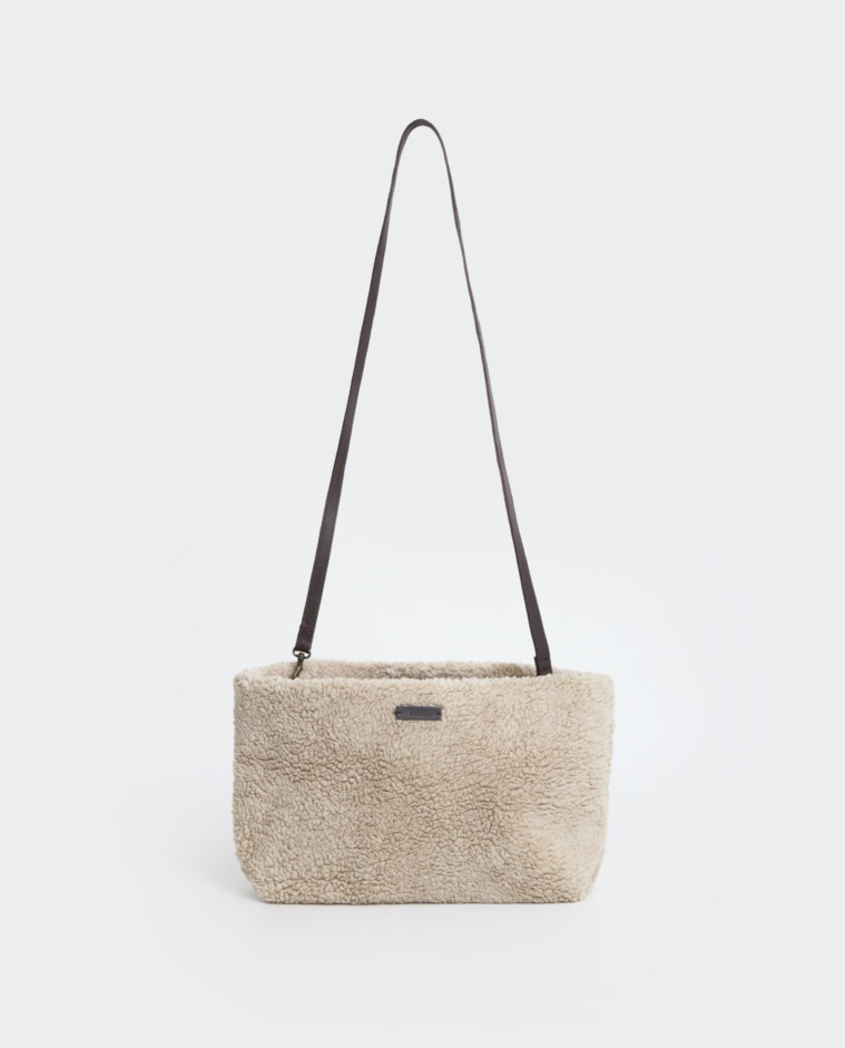 Bolso borreguito crudo- Bolso borreguito