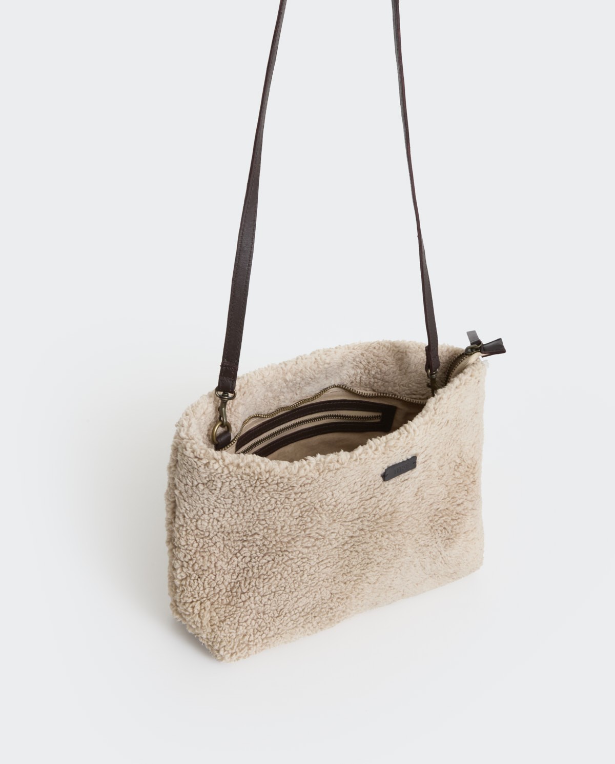 Sac effet mouton écru