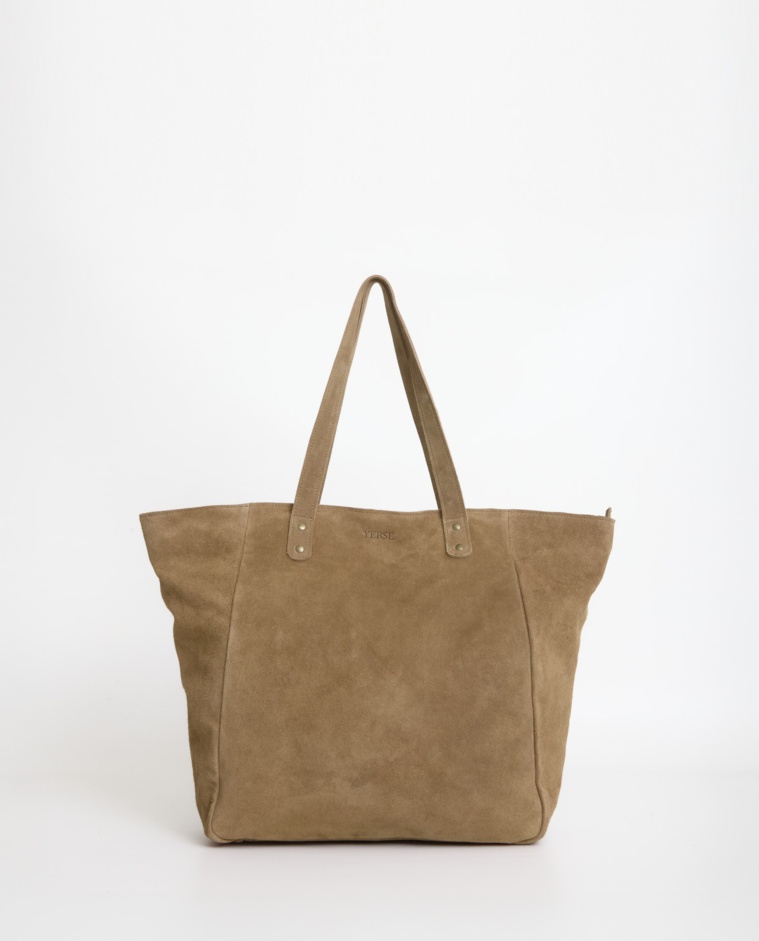 Bossa shopper pell serratge marró - Bossa shopper serratge