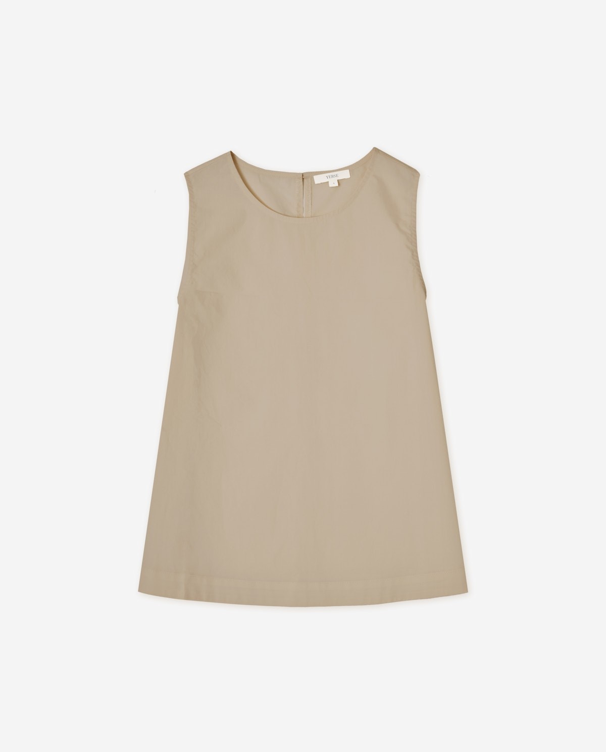 Top 100% algodón en popelín para mujer – escote redondo, sin mangas y corte recto 6