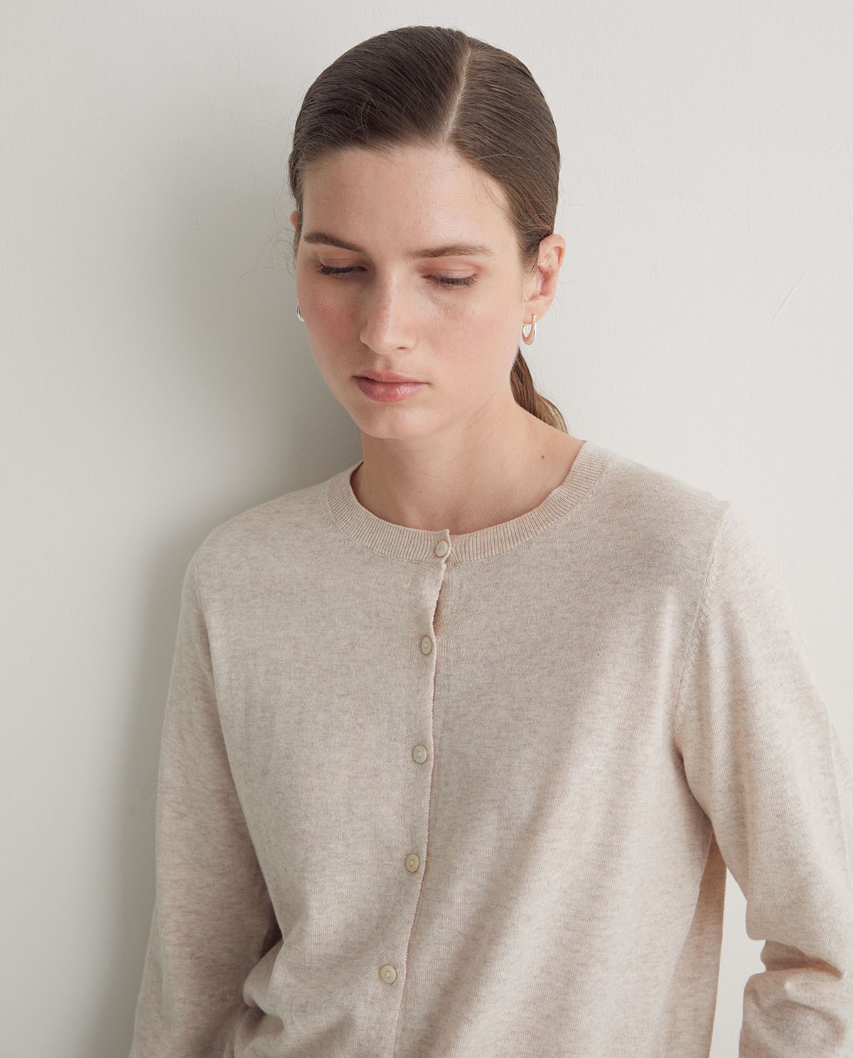 Cárdigan 100% lana de merino crudo - Cárdigan tejido <strong style=>100% lana de merino 2