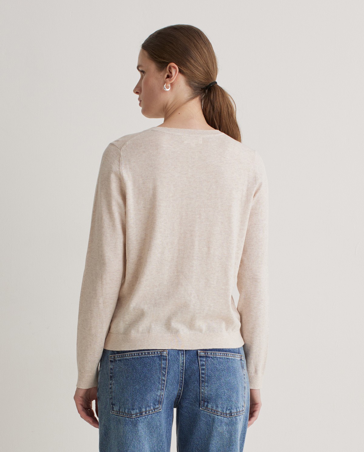 Cárdigan 100% lana de merino crudo - Cárdigan tejido <strong style=>100% lana de merino 4