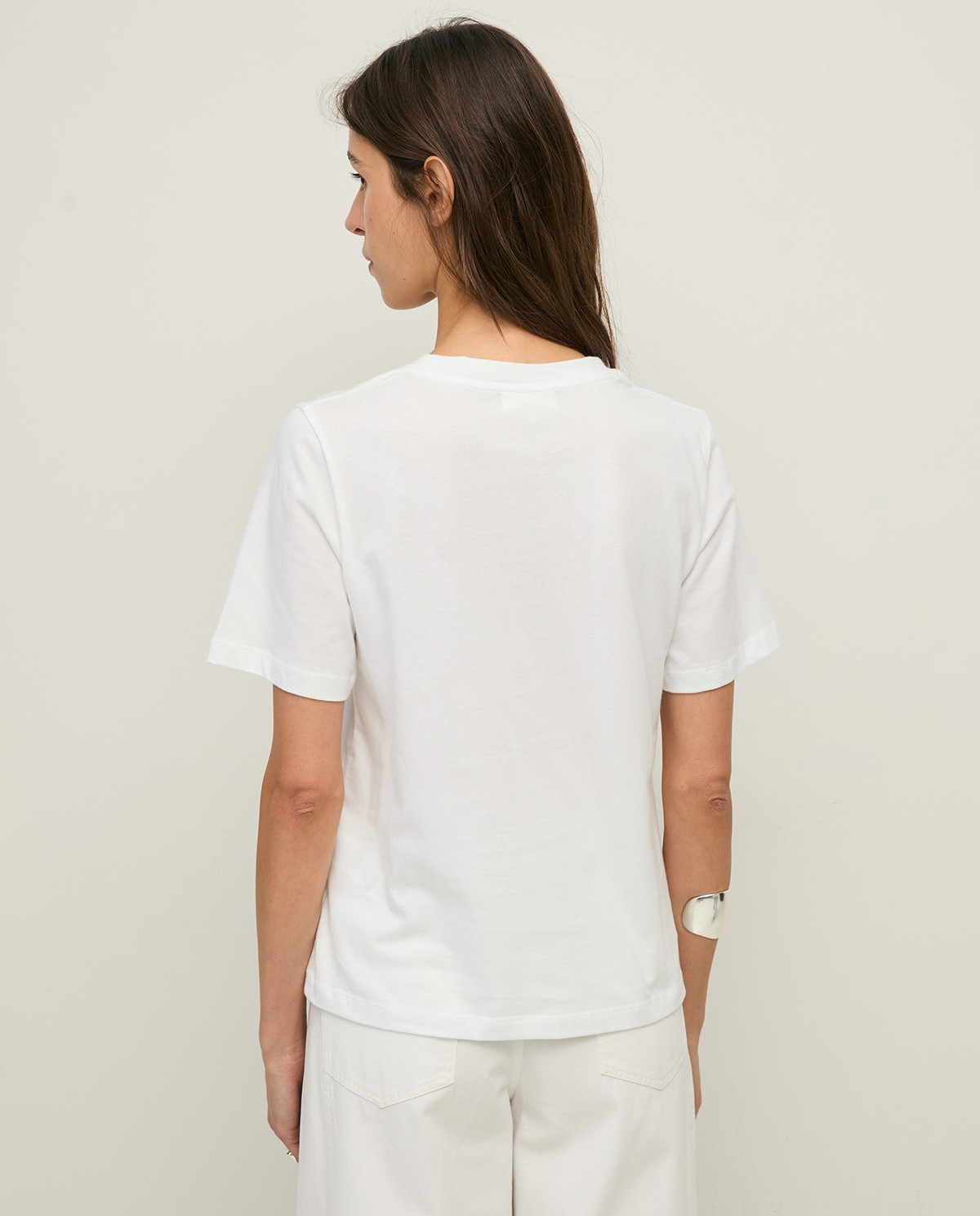 Organic-cotton T-shirt with round neckline|Yerse 4