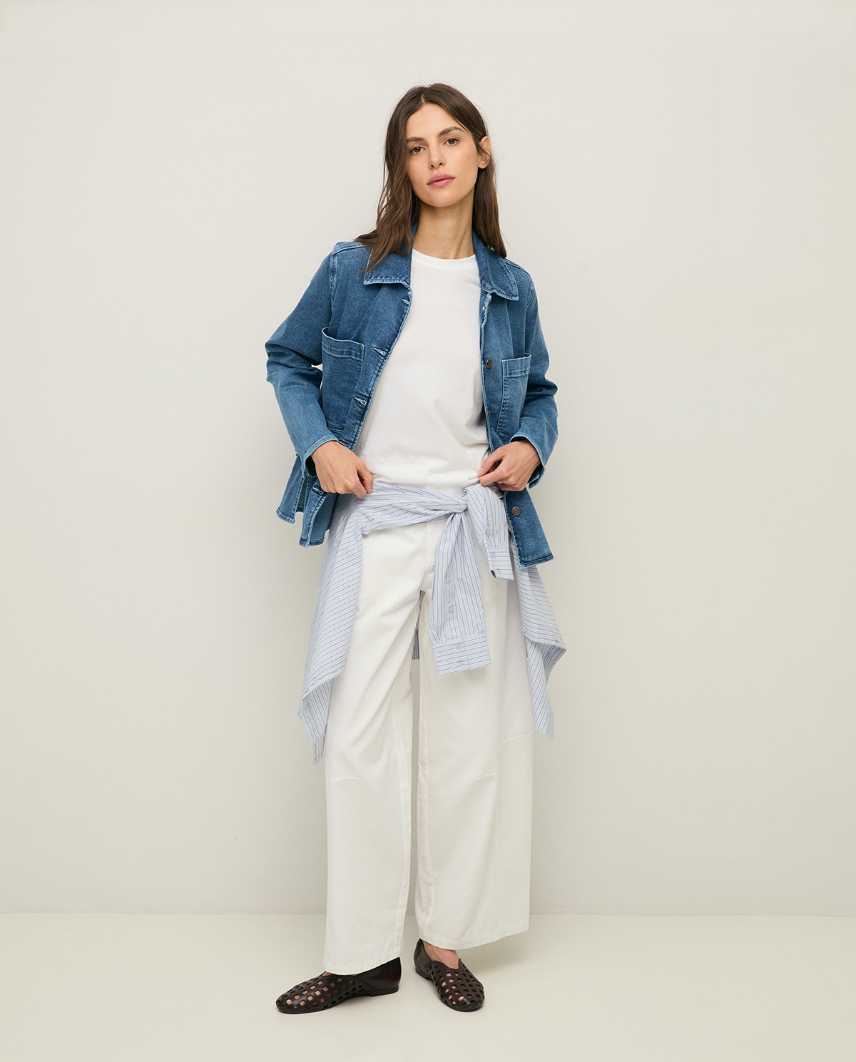 Organic-cotton T-shirt with round neckline|Yerse 6