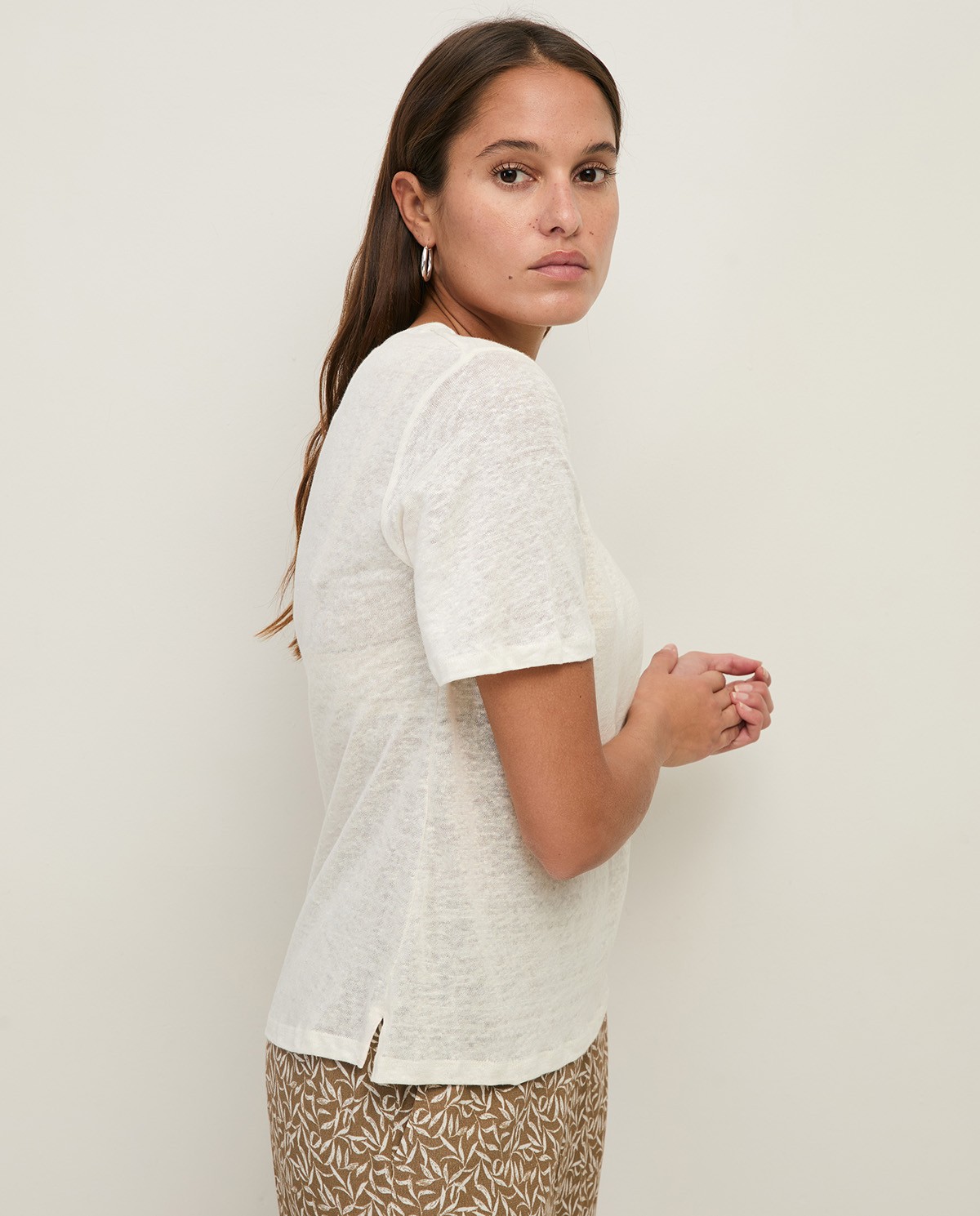 Linen Henley T-shirt|Yerse 3