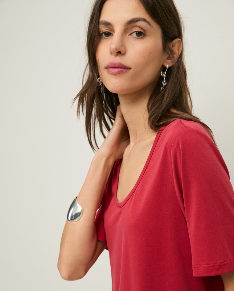 Flowy scoop-neck T-shirt |Yerse