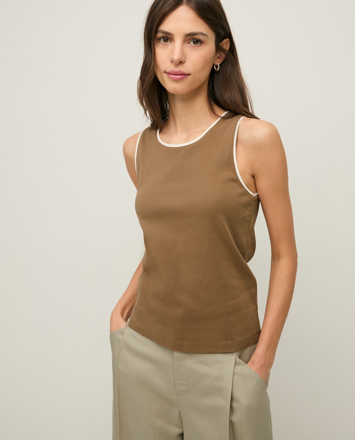 Two-tone cotton top|Yerse