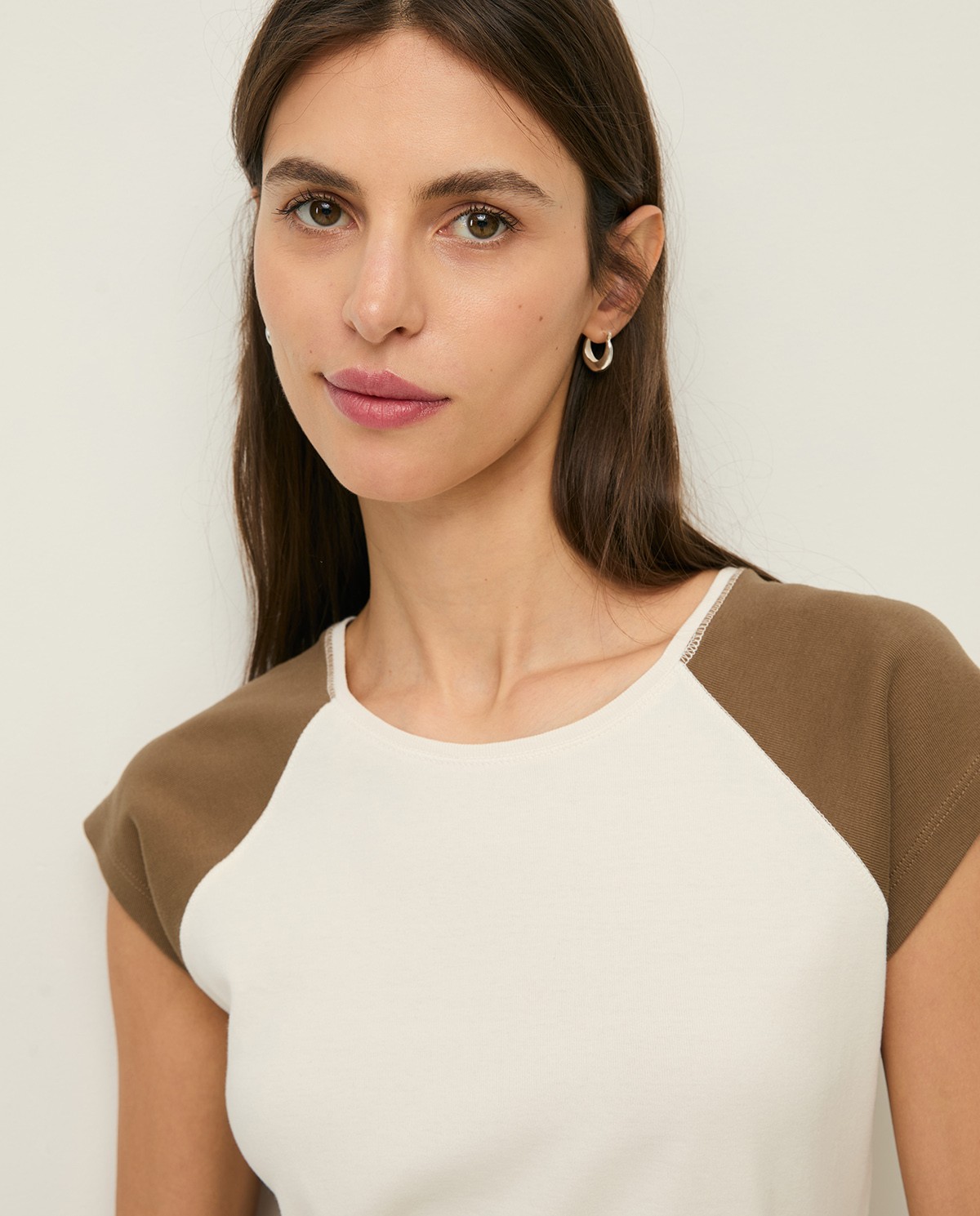 Two-tone cotton T-shirt |Yerse 1