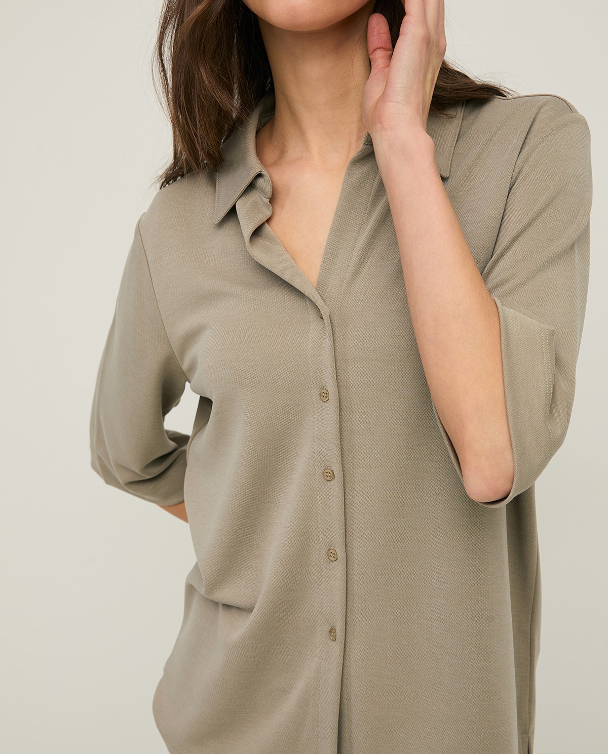 Flowy short-sleeve shirt|Yerse 1