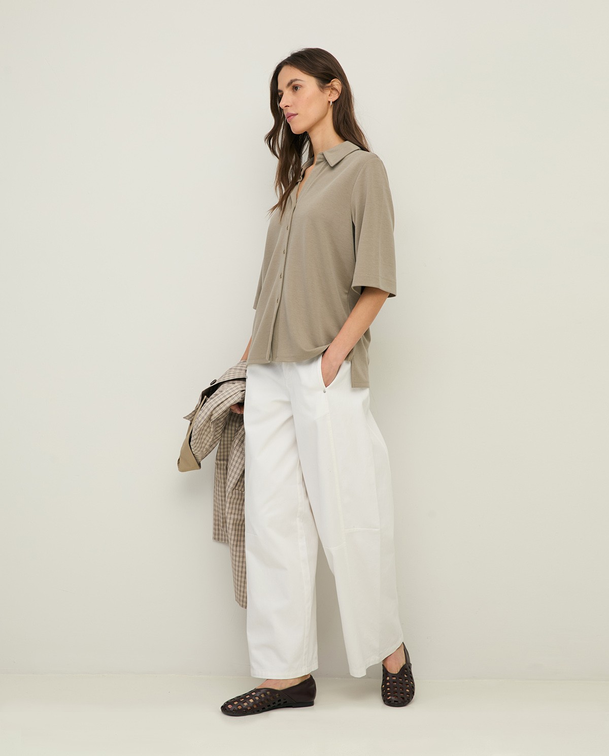 Flowy short-sleeve shirt|Yerse 4