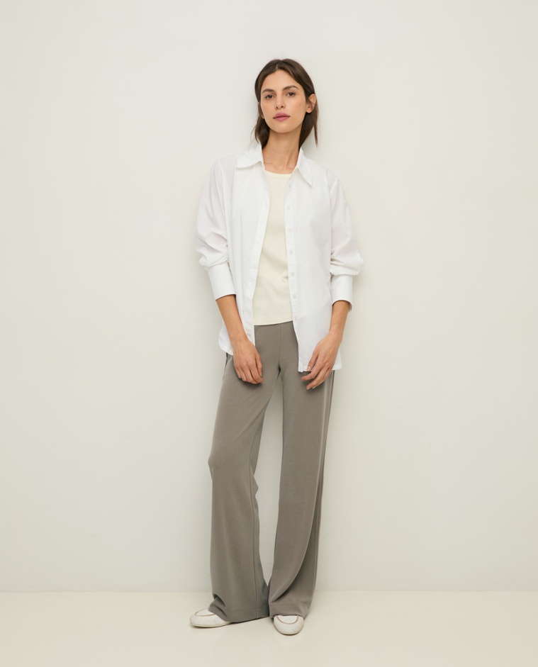 Wide-leg trousers with elastic waistband|Yerse