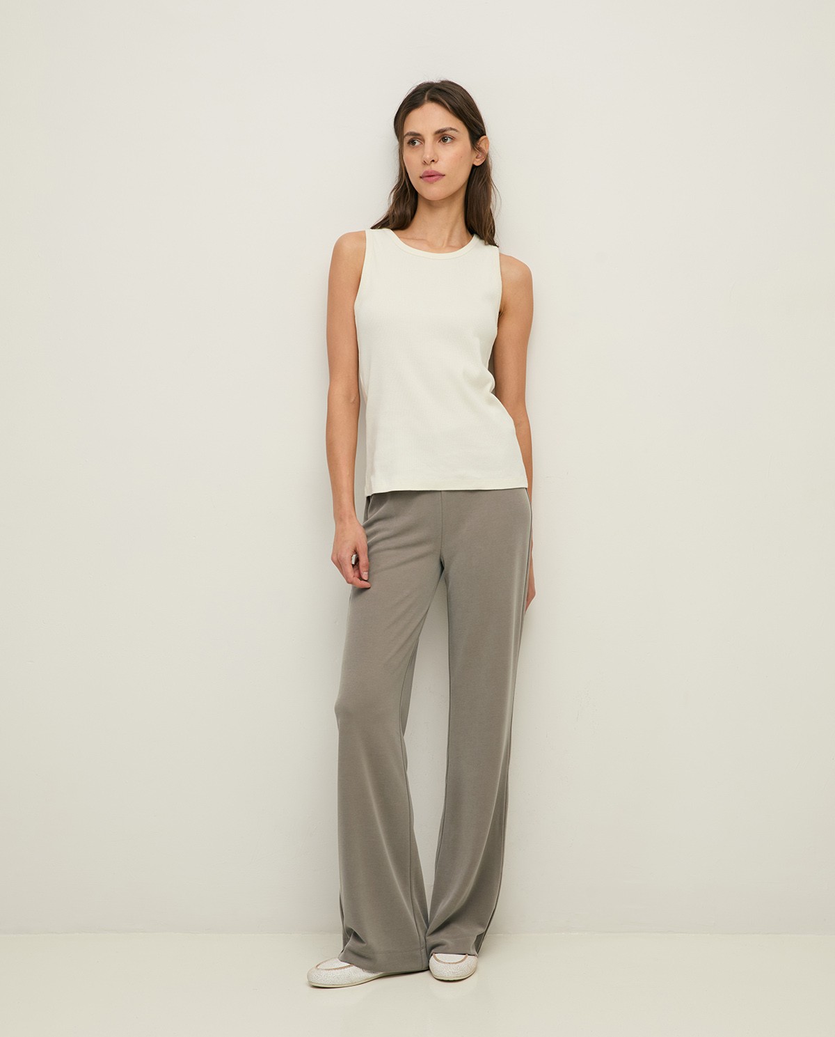 Wide-leg trousers with elastic waistband|Yerse 3