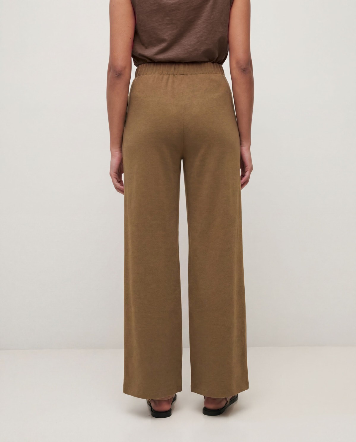 Pantalón wide leg algodón flamé