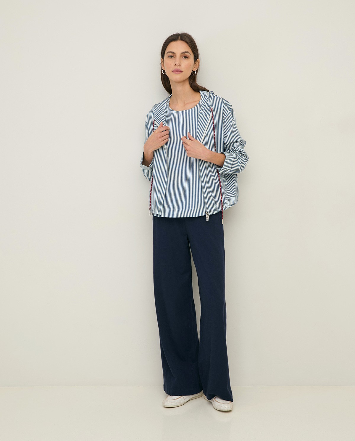 Wide-leg slub-cotton trousers|Yerse 7